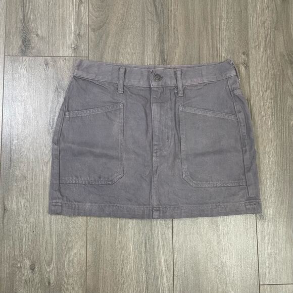 Madewell MN Dye Studio Denim Patch Pocket Micro Mini Skirt US Women's 26 New - Picture 3 of 7